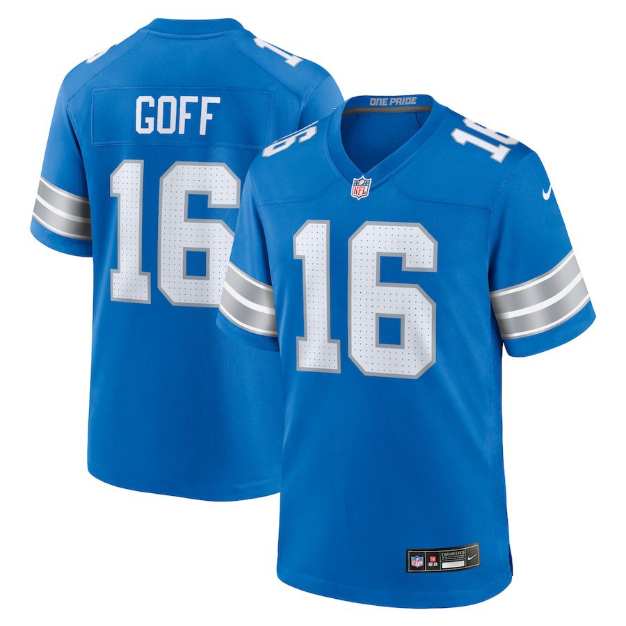 Men Detroit Lions #16 Jared Goff Nike Blue Game NFL Jersey->detroit lions->NFL Jersey